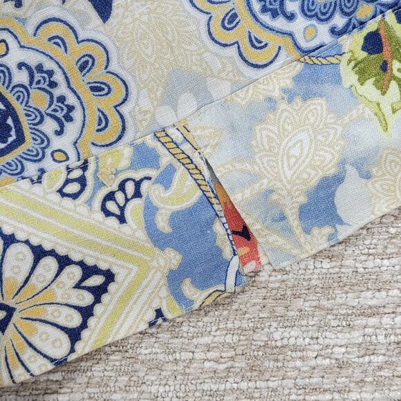 Chicos Tunic Top Womens 3 No-Iron Linen Floral Paisley Loop-Back Button Down - Picture 16 of 16